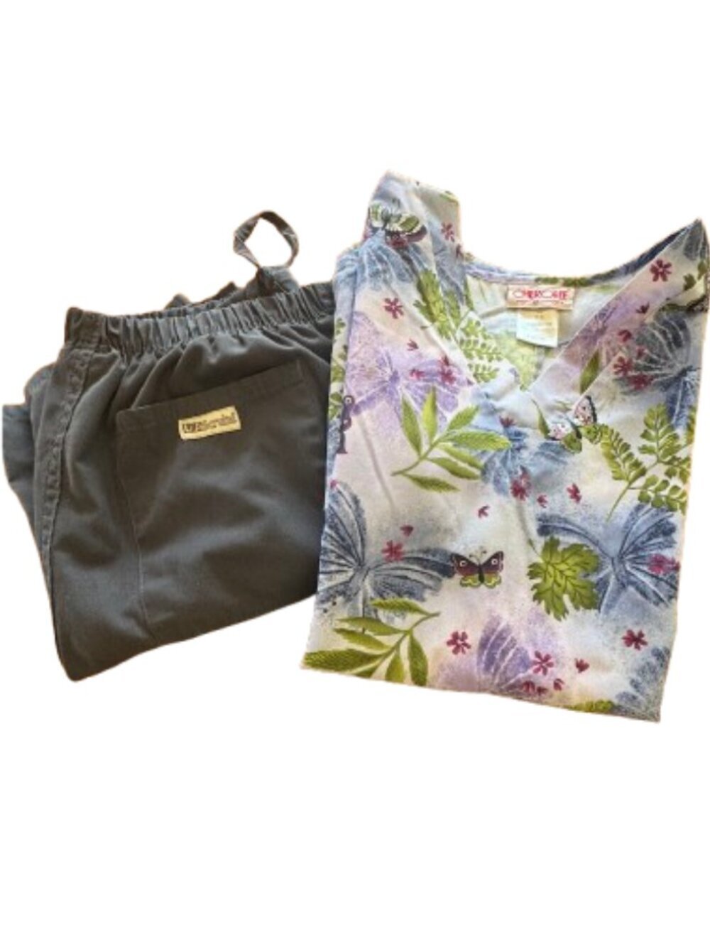 Medical Scrub Set Size Small - Butterfly (D37)